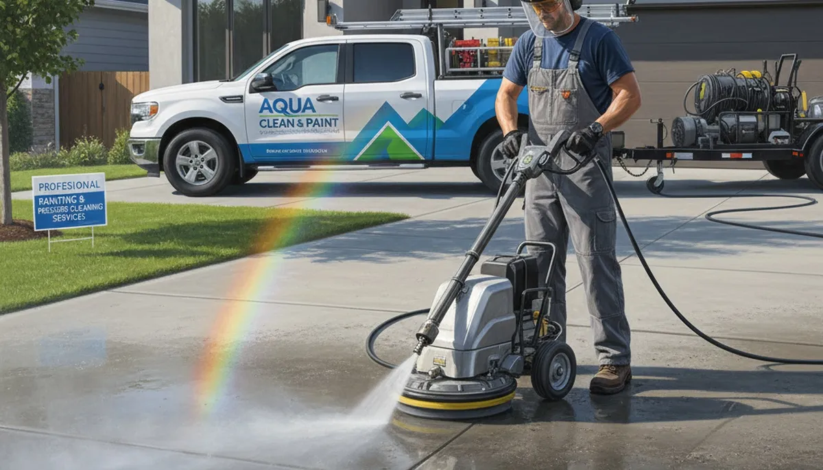 Beverly, MA concrete pressure cleaning for driveways, walkways, and patios by Beverly Paint Pros