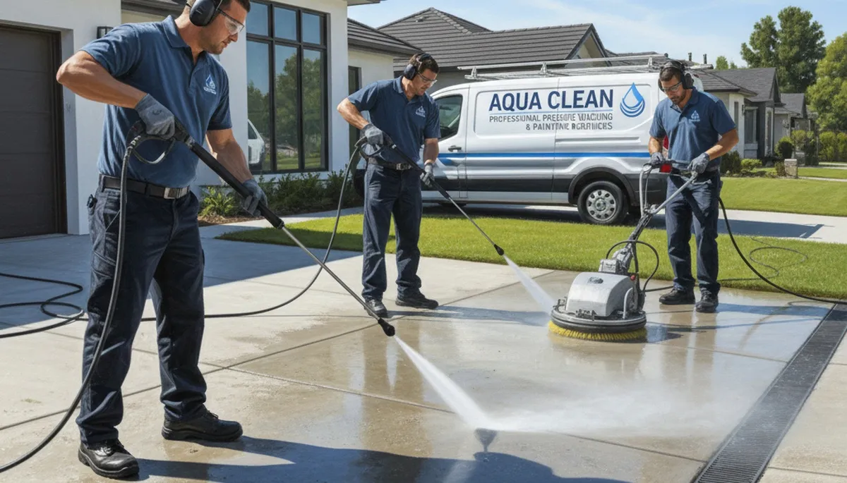 Concrete pressure cleaning service in Beverly, MA for driveways, walkways, and patios
