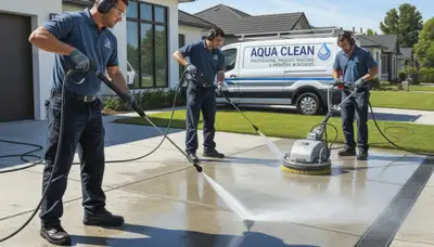 Concrete pressure cleaning service in Beverly, MA for driveways, walkways, and patios