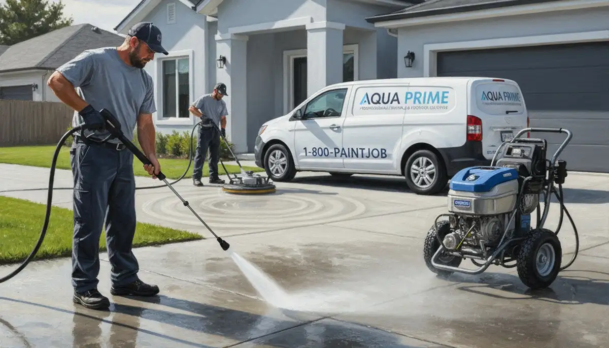 Beverly, MA concrete pressure cleaning for driveways, walkways, and patios by Beverly Paint Pros