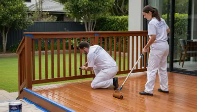Deck painting service in Beverly, MA by Beverly Paint Pros for coastal weather protection
