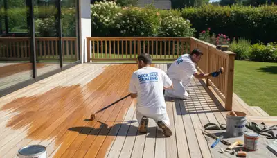 Deck sealing in Beverly, MA by Beverly Paint Pros for coastal weather and UV protection