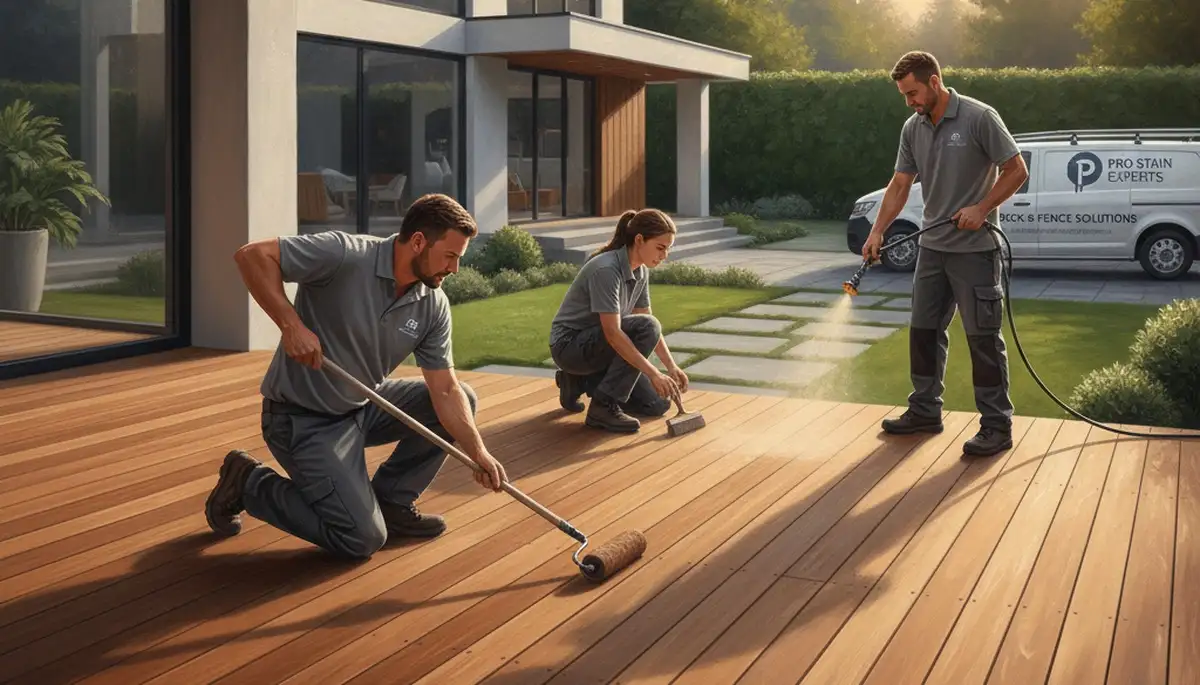 Beverly, MA deck staining for coastal weather protection by professional painters