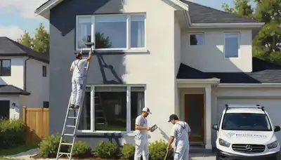 Beverly, MA painters applying durable interior and exterior house paint for local homes
