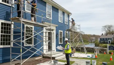 Painting contractor in Beverly, MA providing professional interior and exterior home painting services