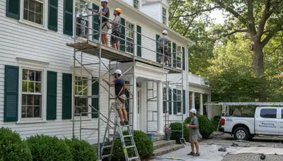 Painting company service in Beverly, MA for interior and exterior residential painting
