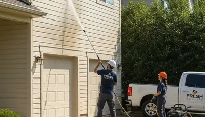 Vinyl siding pressure cleaning in Beverly, MA for a home exterior by Beverly Paint Pros