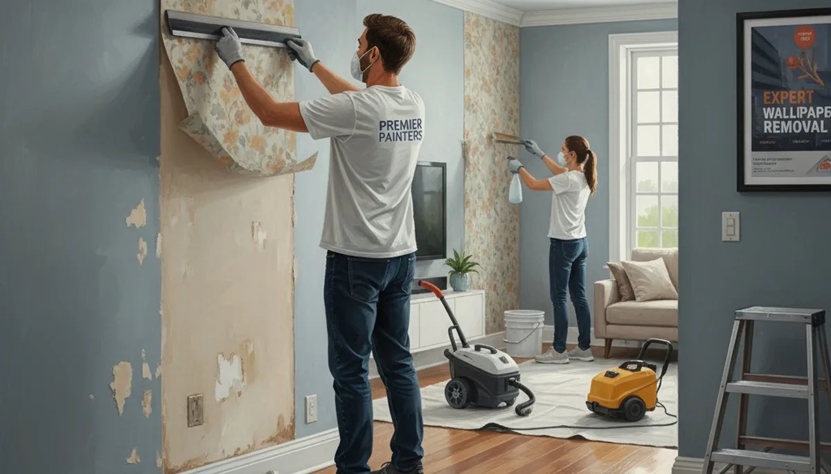 Wallpaper removal service in Beverly, MA preparing older North Shore walls for painting