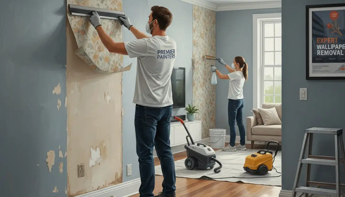 Wallpaper removal service in Beverly, MA preparing older North Shore walls for painting
